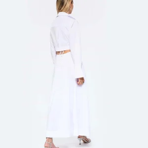 JONATHAN SIMKHAI Robe Alex Coton Blanc 9