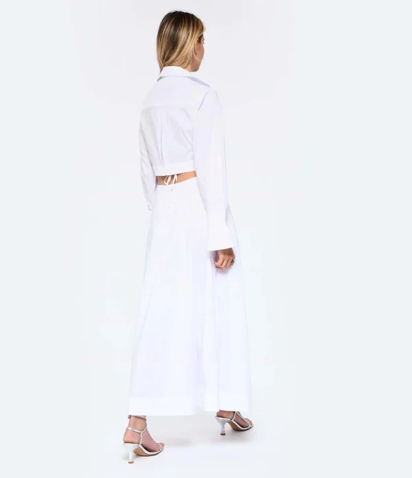 JONATHAN SIMKHAI Robe Alex Coton Blanc 4