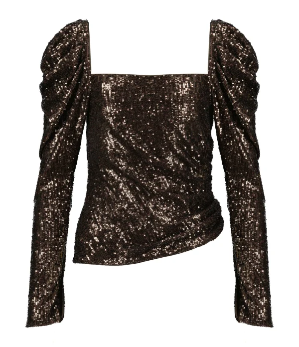 JONATHAN SIMKHAI Top Allura Sequins Sable 1