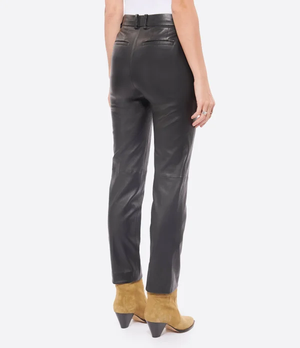 Joseph Pantalon Coleman Cuir Noir 6