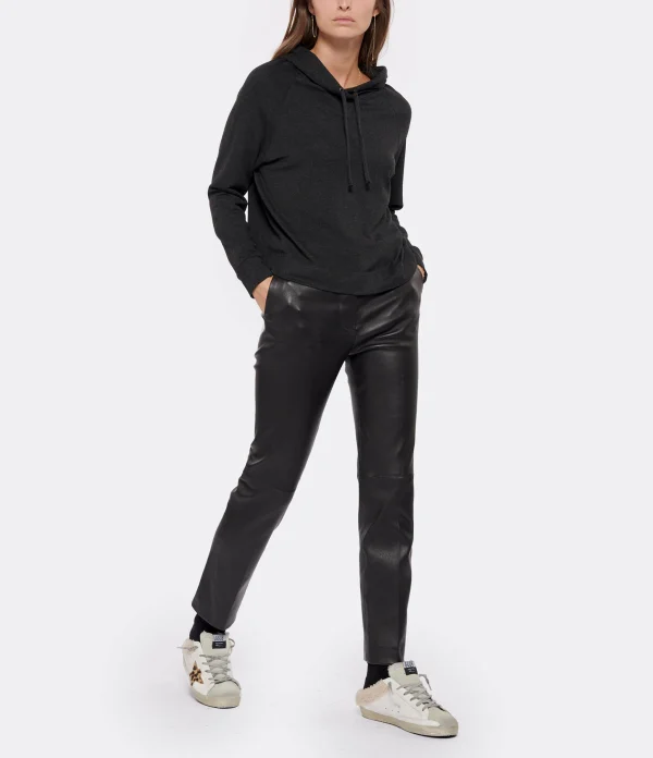 Joseph Pantalon Coleman Cuir Noir 7