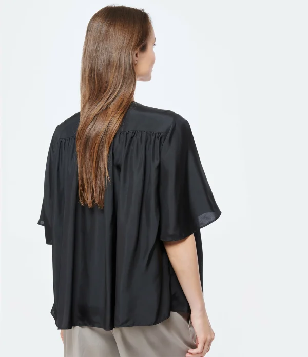 Joseph Blouse Bristow Soie Noir 5