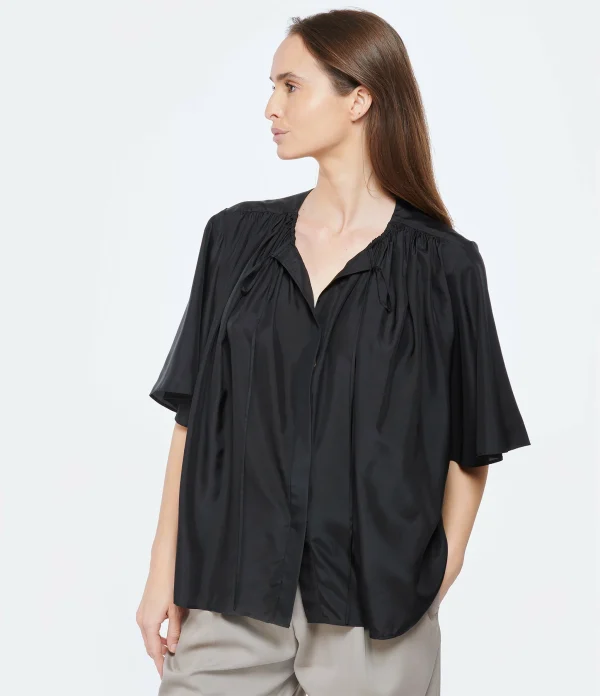 Joseph Blouse Bristow Soie Noir 4