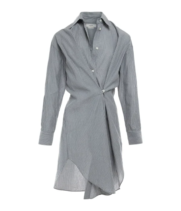 MARANT ÉTOILE Robe Seen Coton Bleu 1