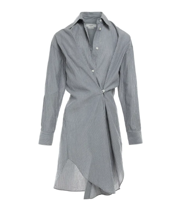 MARANT ÉTOILE Robe Seen Coton Bleu 1