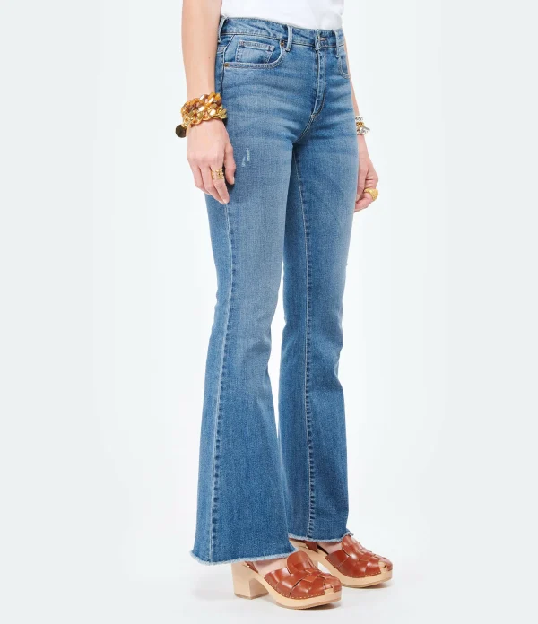 JEANNE VOULAND Jean Faden Flare Coton Bleu 5