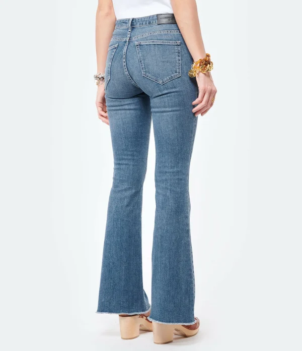 JEANNE VOULAND Jean Faden Flare Coton Bleu 6