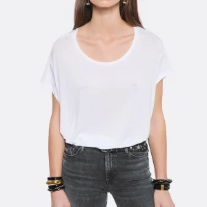 JEANNE VOULAND Tee-shirt Bach Col Rond Lyocell Blanc 16