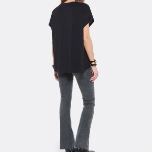 JEANNE VOULAND Tee-shirt Bacha Col V Lyocell Noir 15