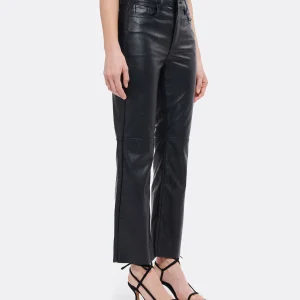 JEANNE VOULAND Pantalon Gabryel Cropped Flare Similicuir Noir 15