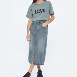 JEANNE VOULAND Tee-shirt Ben Love 1971 Coton Gris 13