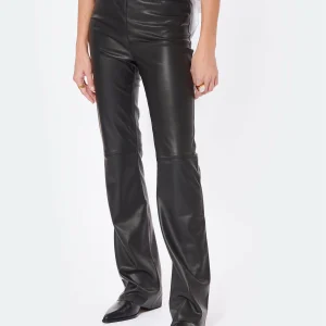 JEANNE VOULAND Pantalon Gill Simili Stretch Noir 17