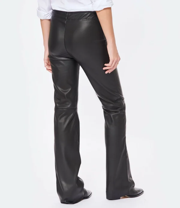 JEANNE VOULAND Pantalon Gill Simili Stretch Noir 7