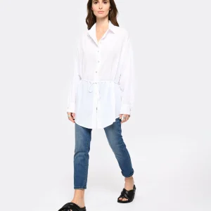 JEANNE VOULAND Chemise Tunique Jinko Coton Blanc 20