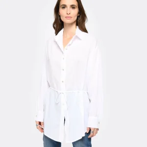 JEANNE VOULAND Chemise Tunique Jinko Coton Blanc 18