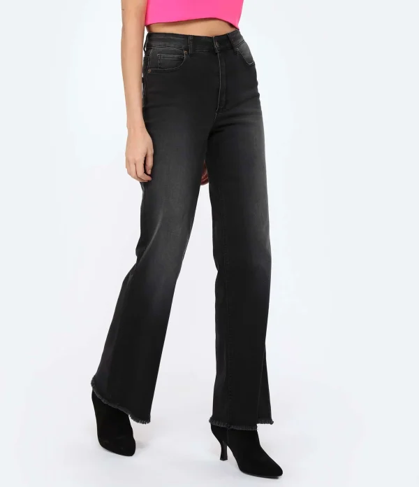 JEANNE VOULAND Jean Jilly Straight Denim Stone Noir 5