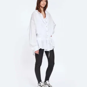 JEANNE VOULAND Chemise Tunique Jinko Coton Blanc 28