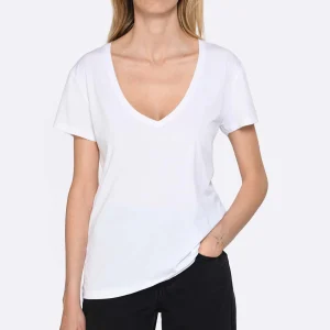 JEANNE VOULAND Tee-shirt Bobby V Coton Pima Blanc 11