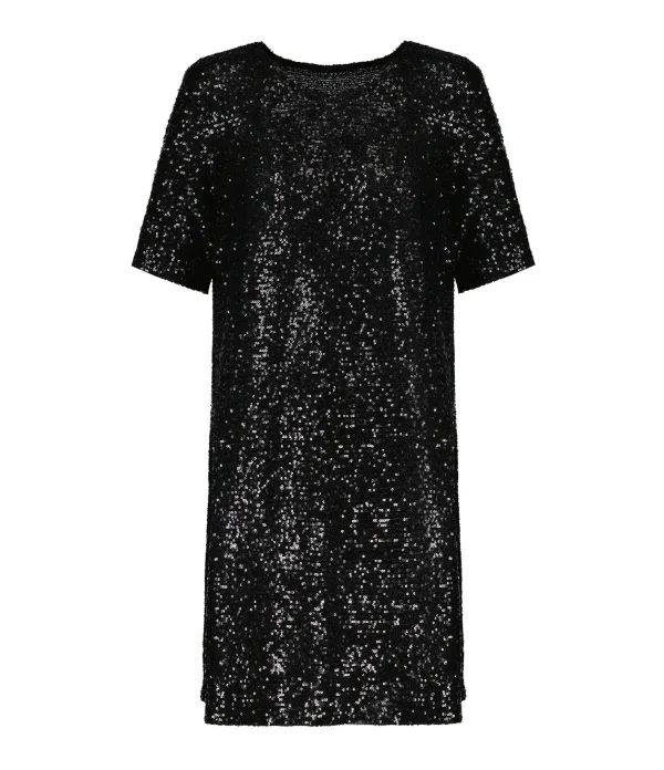 JEANNE VOULAND Robe Gala Sequin Noir 1