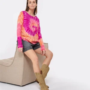 Kujten Pull Col Rond Mela Sunny Cachemire Rose Neon 13