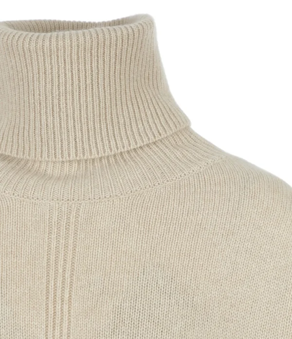 Kujten Pull Tali Col Roulé Cachemire Beige Organic 3