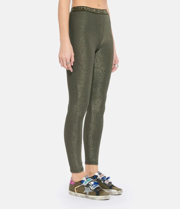 La Nouvelle Legging Gary Lurex Vert 5