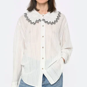 Laurence Bras Blouse Camping Coton Blanc 11