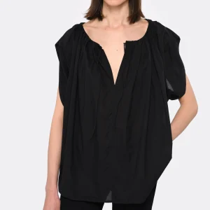 Laurence Bras Blouse Daffodil Coton Noir 11