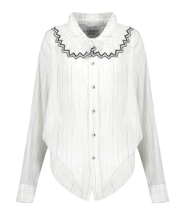 Laurence Bras Blouse Camping Coton Blanc 1