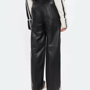 LOULOU STUDIO Pantalon Noro Large Cuir Noir 17