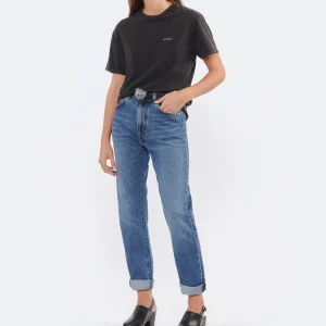 LOULOU STUDIO Jean Wular Droit Coton Bleu Délavé 20