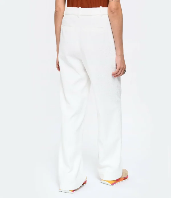 LOULOU STUDIO Pantalon Évasé Tabira Coton Ivoire 6