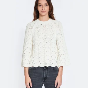 LOULOU STUDIO Top Cabra Crochet Coton Ivoire 11