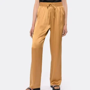 LOULOU STUDIO Pantalon Soma Soie Camel 11