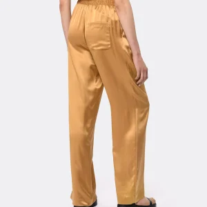 LOULOU STUDIO Pantalon Soma Soie Camel 13