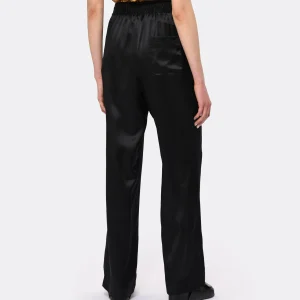 LOULOU STUDIO Pantalon Soma Soie Noir 12