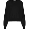 LOULOU STUDIO Pull Col V Cachemire Noir 17