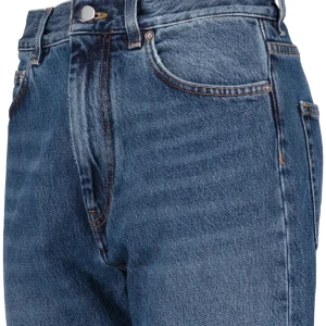 LOULOU STUDIO Jean Wular Droit Coton Bleu Délavé 12