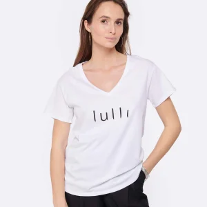 Tee-shirt Lulli Col V Coton Bio Blanc 7