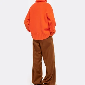 MADE IN TOMBOY Pull Ely Col Roulé Laine Orange 20