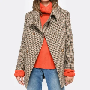 MADE IN TOMBOY Pull Ely Col Roulé Laine Orange 28