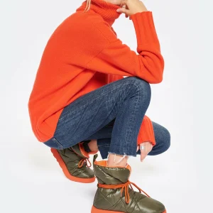 MADE IN TOMBOY Pull Ely Col Roulé Laine Orange 22