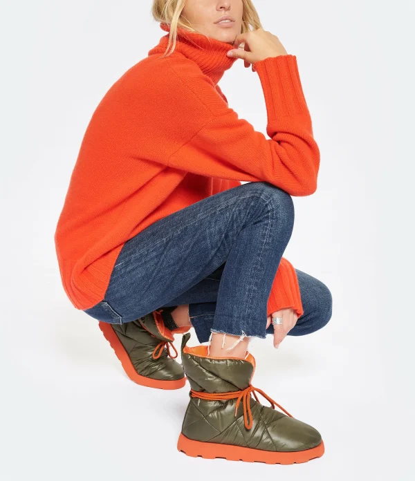 MADE IN TOMBOY Pull Ely Col Roulé Laine Orange 7