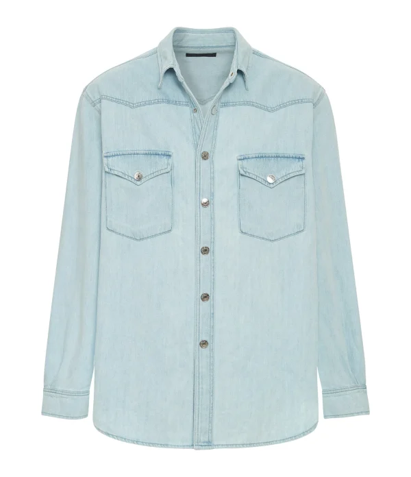 MADE IN TOMBOY Chemise Round Bleu Clair 1