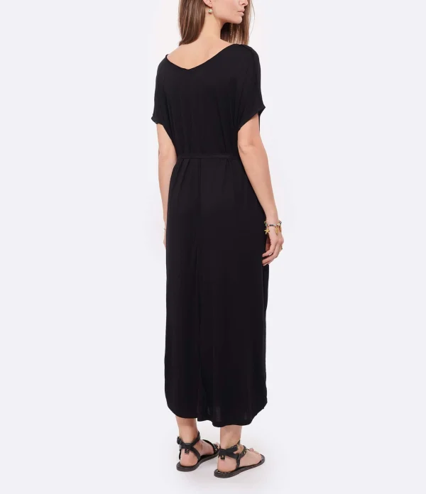 MAEVY MOUVEMENT LIBRE Robe Margo Bambou Noir 5