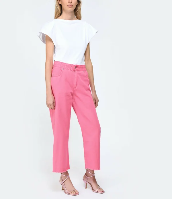 MAEVY MOUVEMENT LIBRE Pantalon Denim Rose Barbie 4