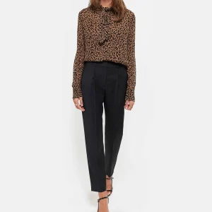 MAISON STANDARDS Pantalon à Pinces Laine Noir 11