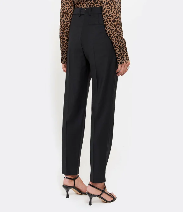 MAISON STANDARDS Pantalon à Pinces Laine Noir 6