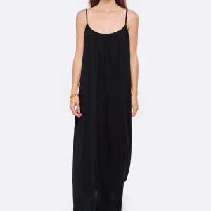 MAISON SAINT JULIEN Robe Palm Coton Noir 10