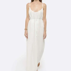 MAISON SAINT JULIEN Robe Palm Coton Blanc 10